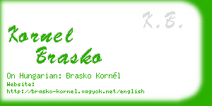 kornel brasko business card